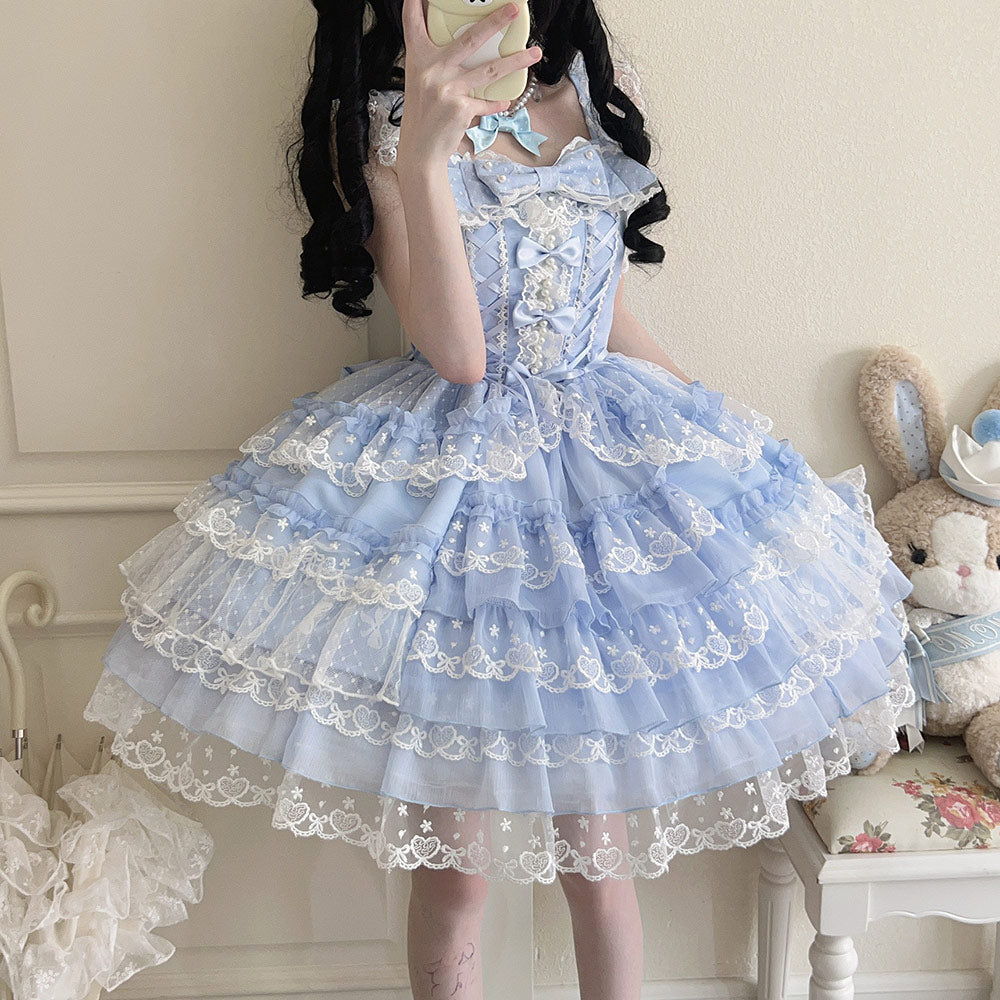 Lace Bow Slip Dress SE23711