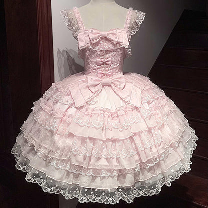 Lace Bow Slip Dress SE23711