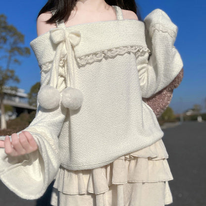 Lace Bow Sweater SE23750