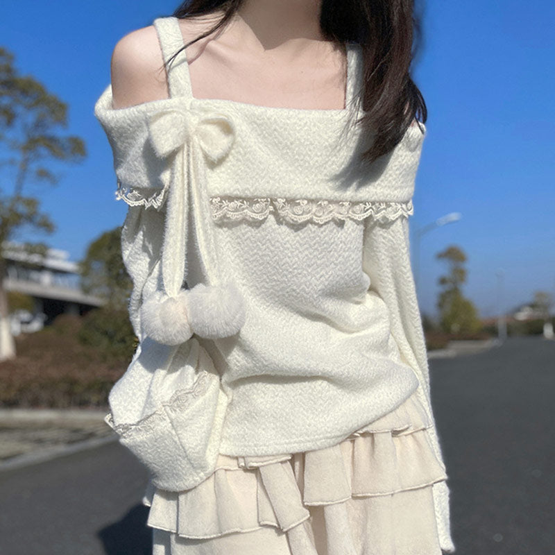 Lace Bow Sweater SE23750