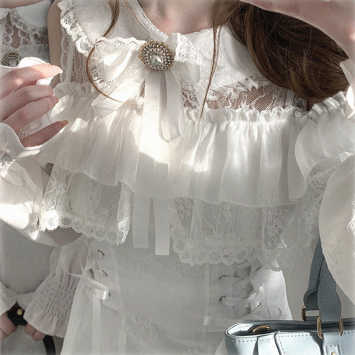 Lace Bow off-shoulder Dress SE23902
