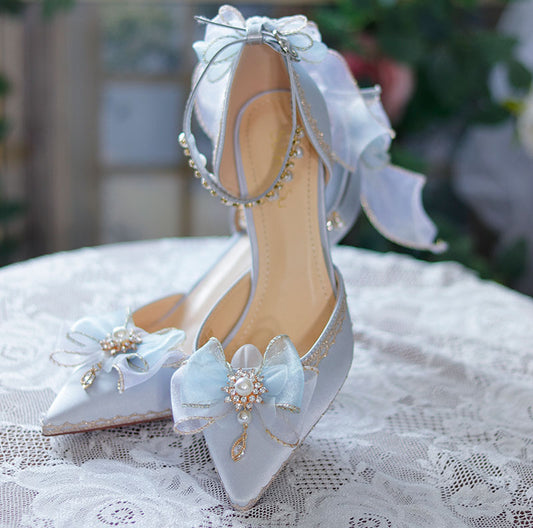 Lace Floral Heels Shoes SE23368