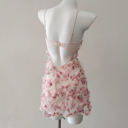 Lace Floral Pajama Dress SE23605