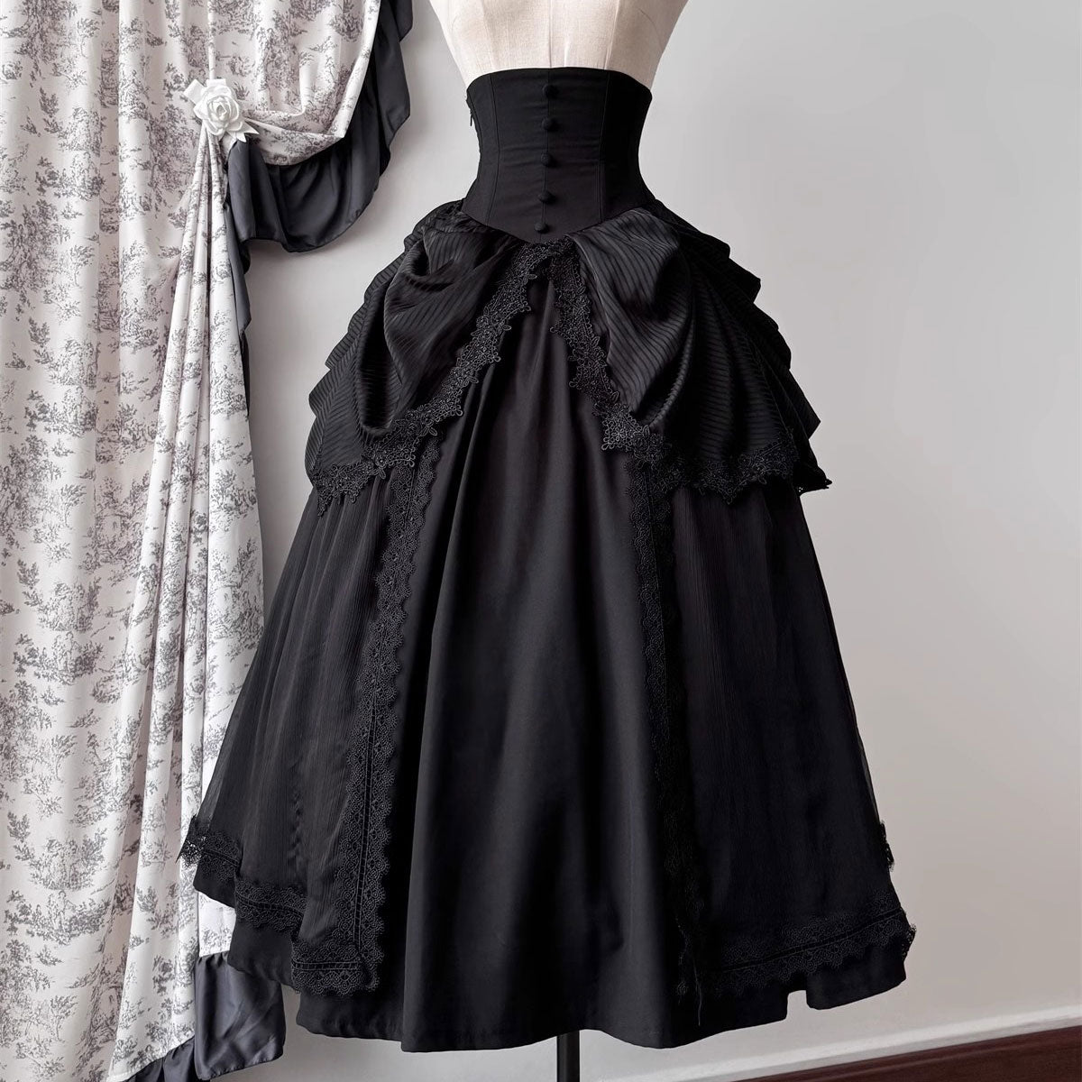 Lace Flower Blouse Skirt Set SE23426