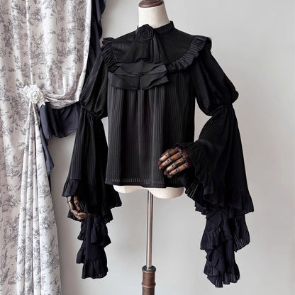 Lace Flower Blouse Skirt Set SE23426