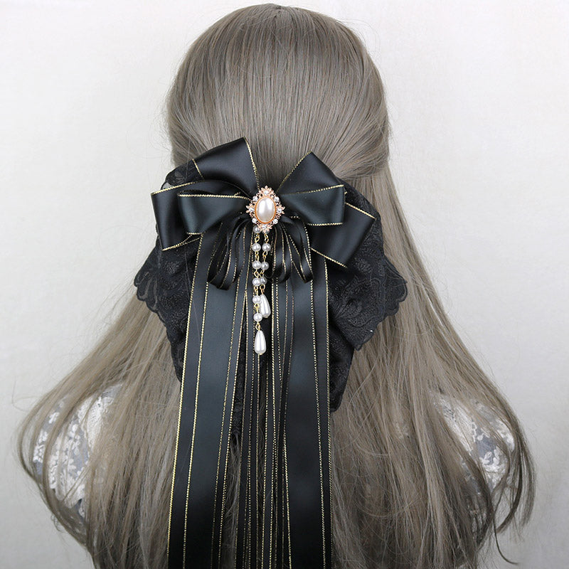 Lace Flower Bow Hair Clip SE23008