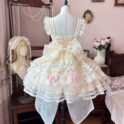 Lace Flower Bow Lolita Dress SE23921
