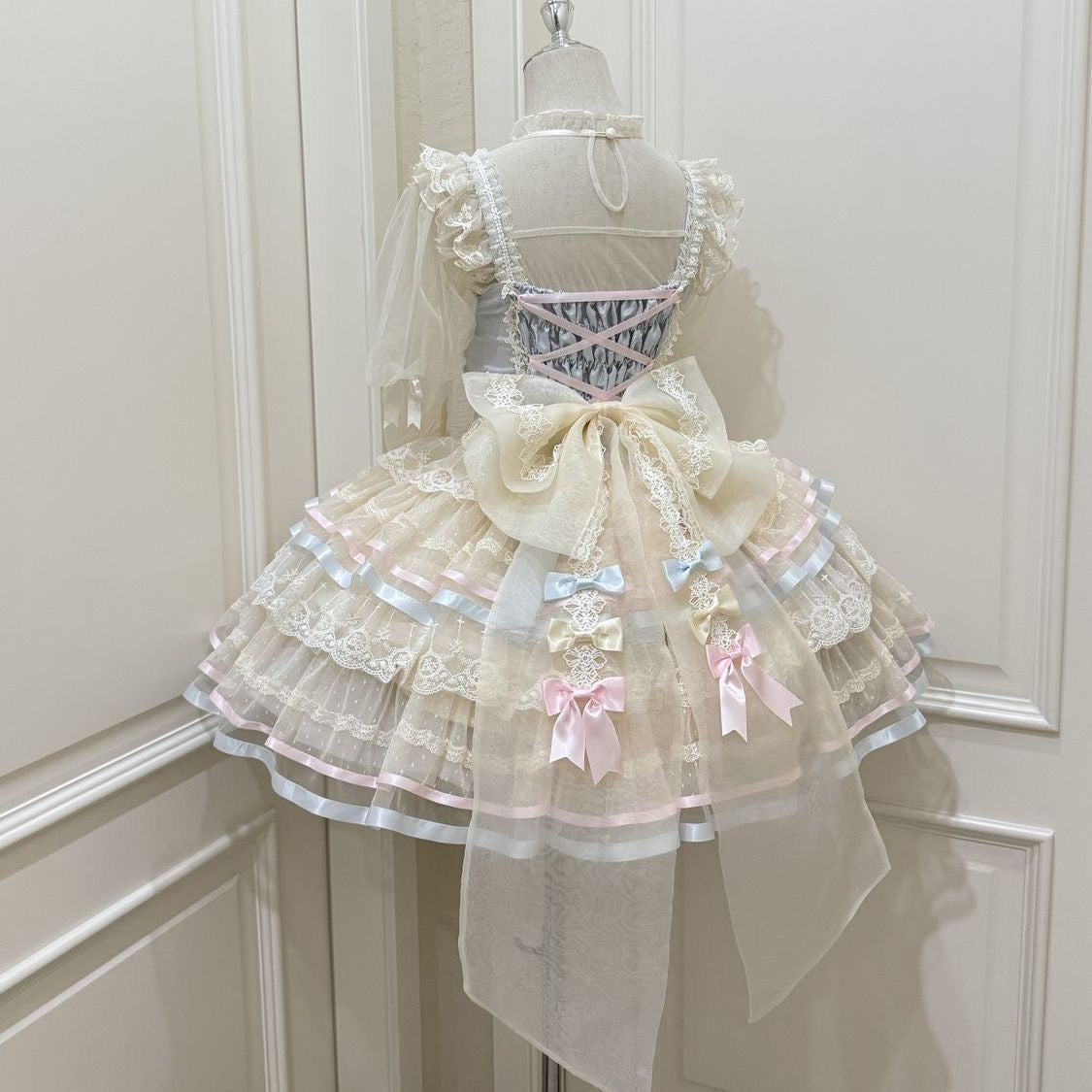 Lace Flower Bow Lolita Dress SE23921