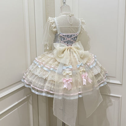 Lace Flower Bow Lolita Dress SE23921