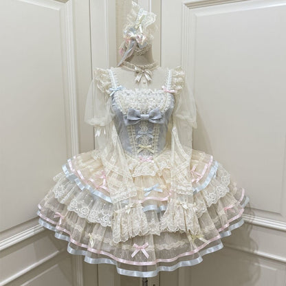 Lace Flower Bow Lolita Dress SE23921