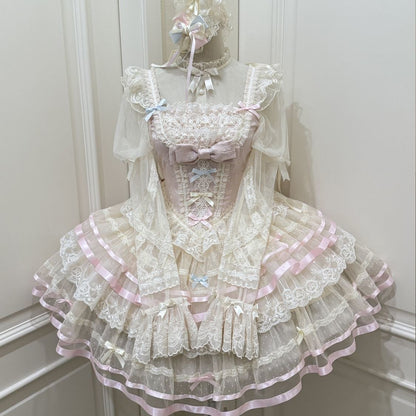Lace Flower Bow Lolita Dress SE23921