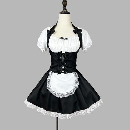 Lace Flower Bow Maid Dress SE22832