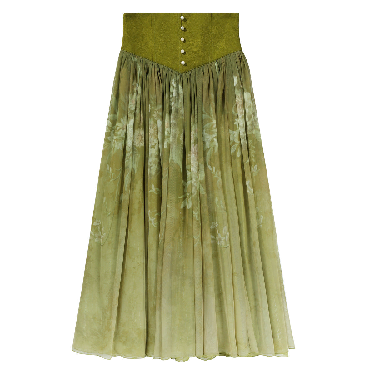 Lace Flower Shirt Skirt Set SE23693