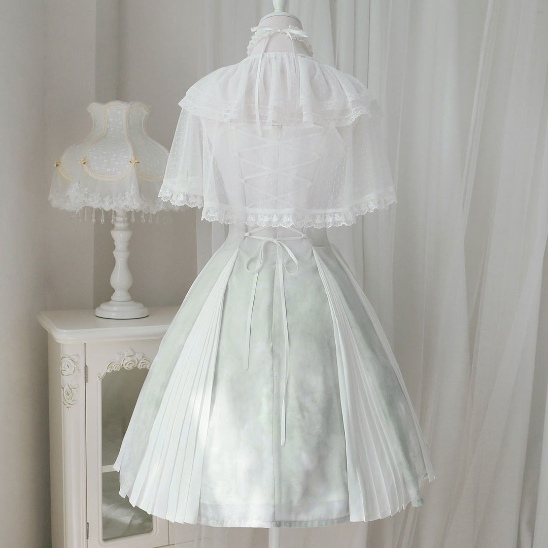Lace Shawl Floral Dress Set SE22758