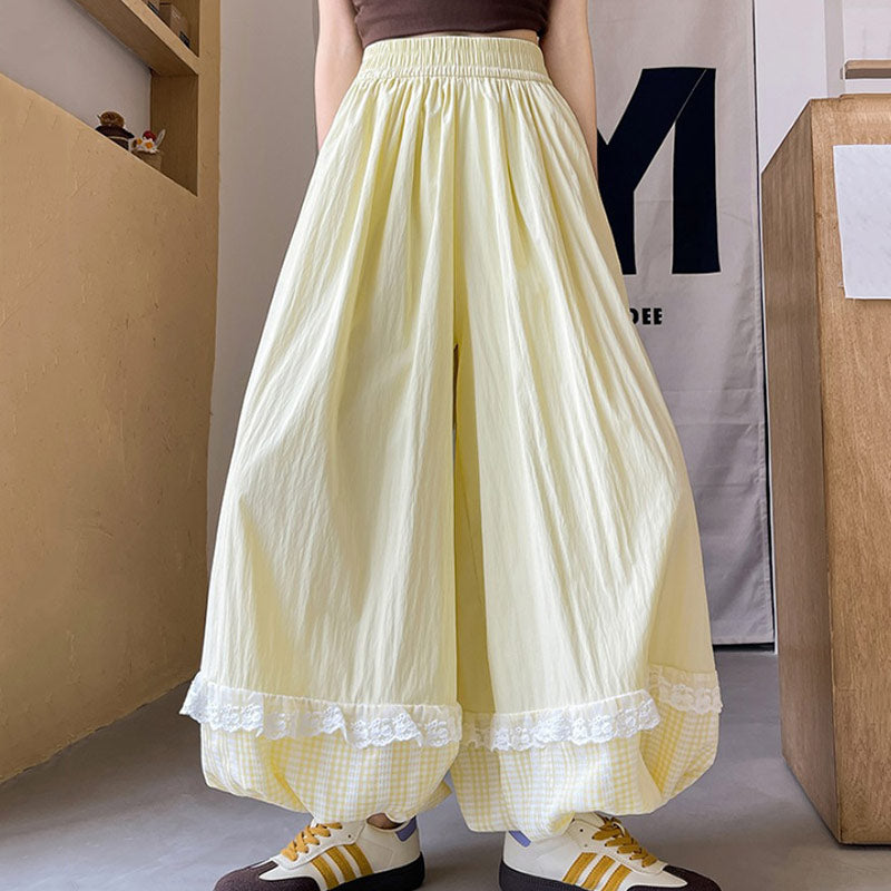Lace Plaid Trousers SE23579