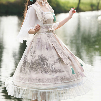 Lace Landscape Hanfu Dress SE22733