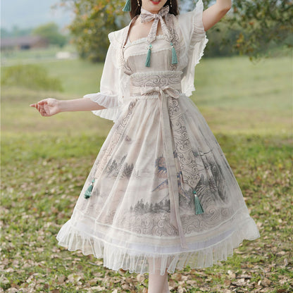 Lace Landscape Hanfu Dress SE22733