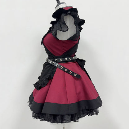 Lolita Bow Black Maid Dress SE23786