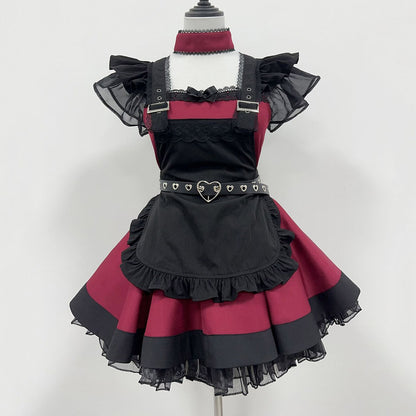 Lolita Bow Black Maid Dress SE23786