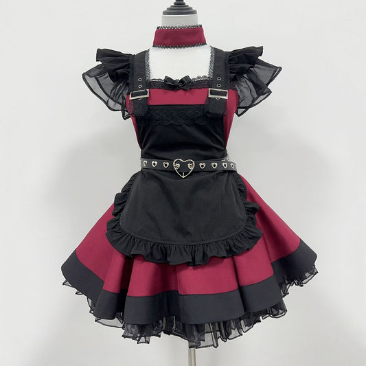 Lolita Bow Black Maid Dress SE23786