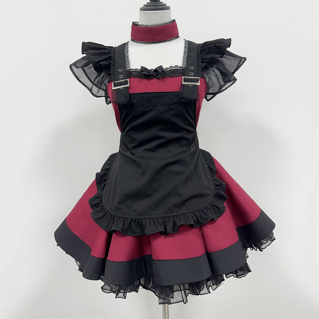 Lolita Bow Black Maid Dress SE23786