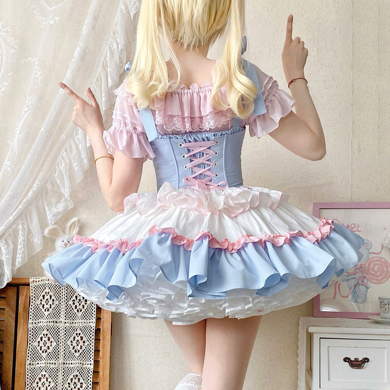 Lolita Bow Flower Dress SE23333