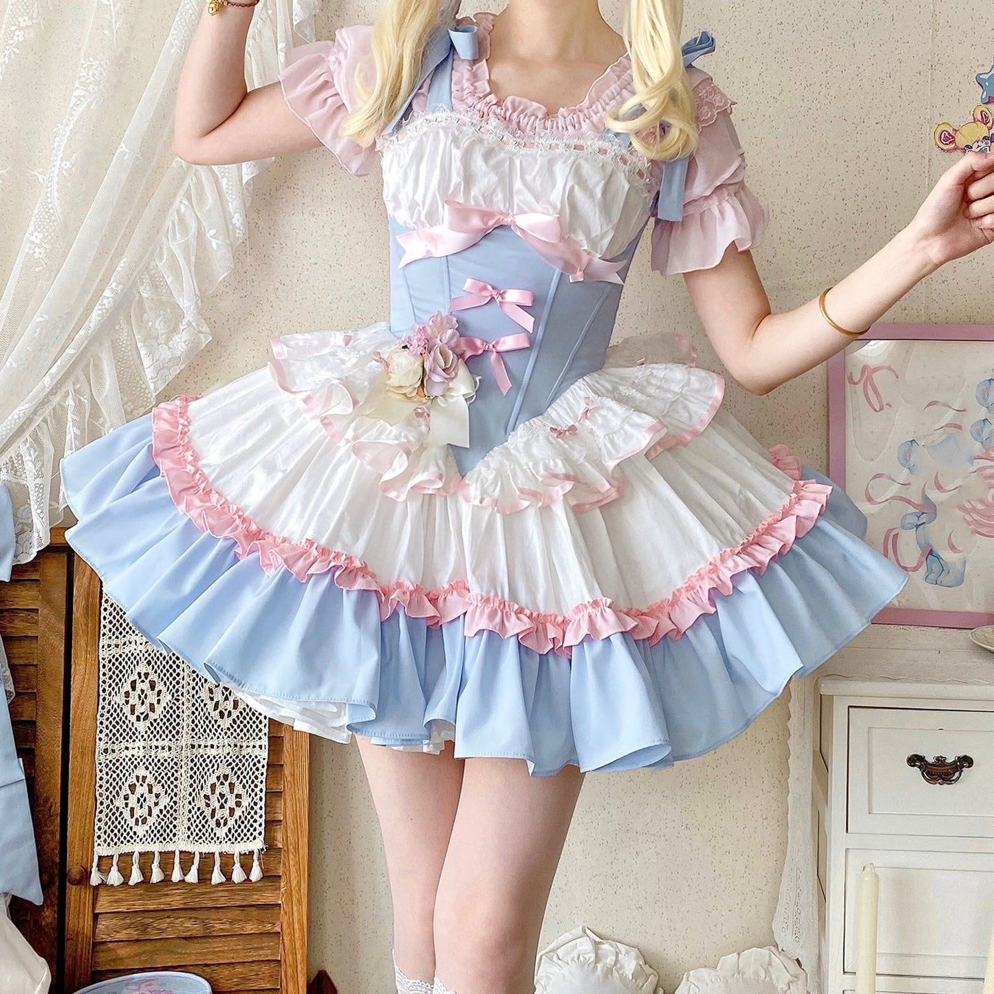 Lolita Bow Flower Dress SE23333