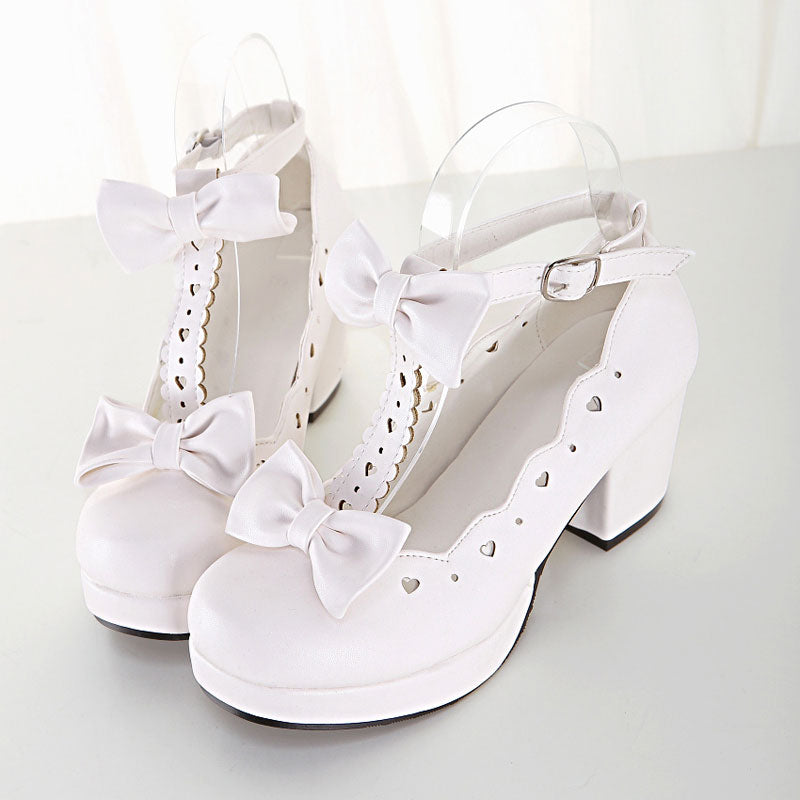 Kawaii Bow Heels Shoes SE22918