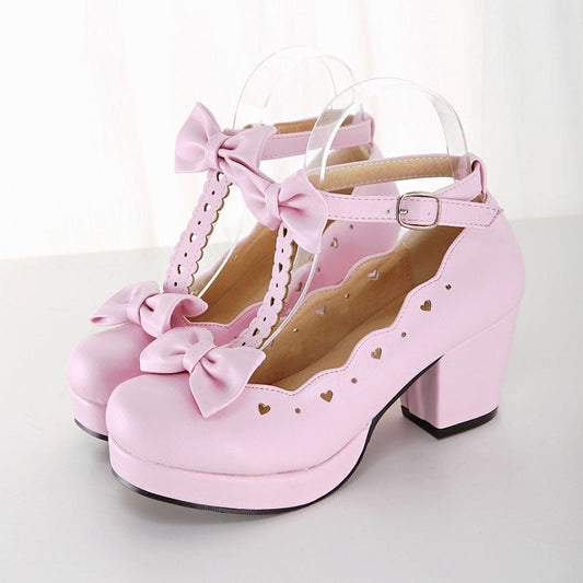 Kawaii Bow Heels Shoes SE22918