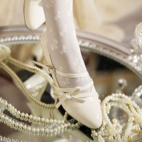 Dolly Lolita Bow Lace High-Heeled Shoes SD00103
