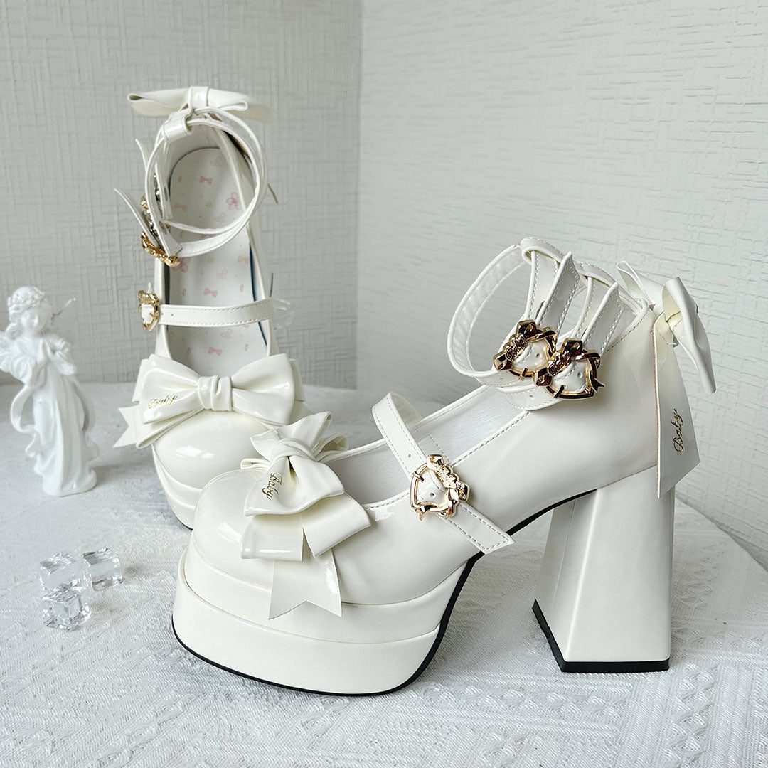 Lolita Bow Heels Shoes SE23216
