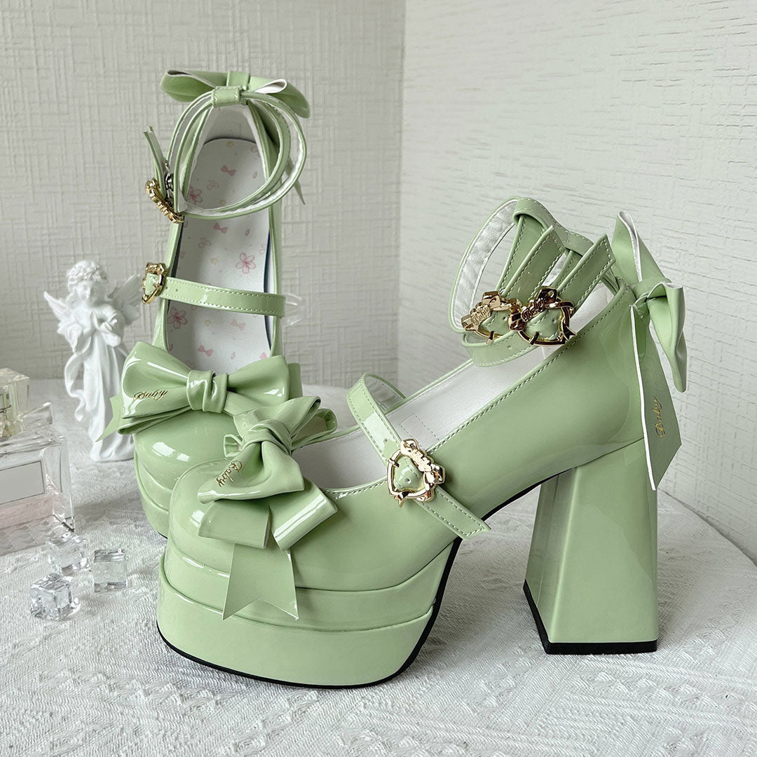 Lolita Bow Heels Shoes SE23216