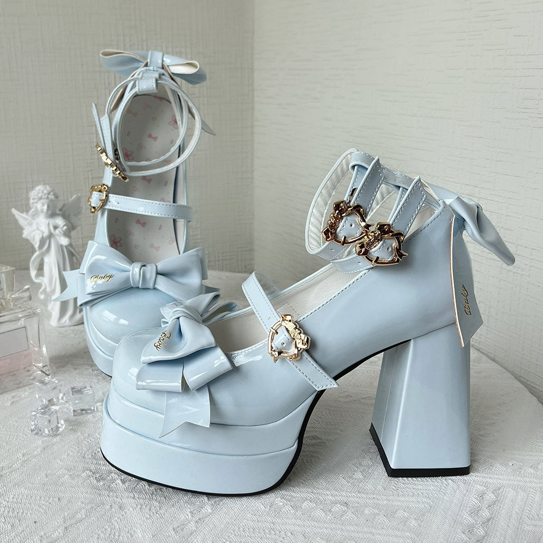Lolita Bow Heels Shoes SE23216