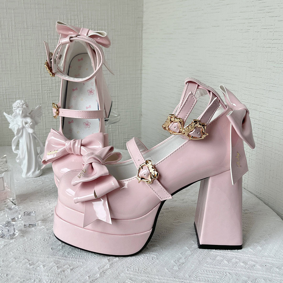 Lolita Bow Heels Shoes SE23216