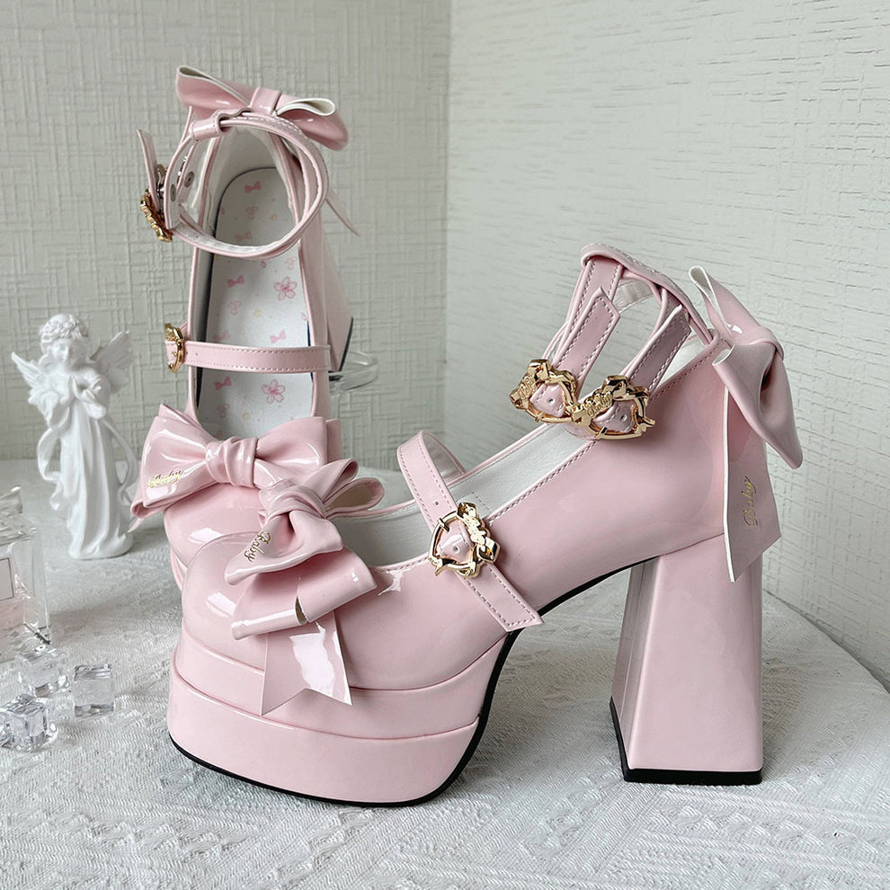 lolita bow high heels  KF83610