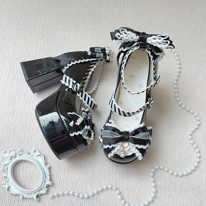 Lolita Bow Heels Shoes SE23887