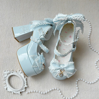 Lolita Bow Heels Shoes SE23887