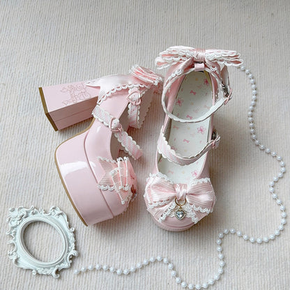 Lolita Bow Heels Shoes SE23887