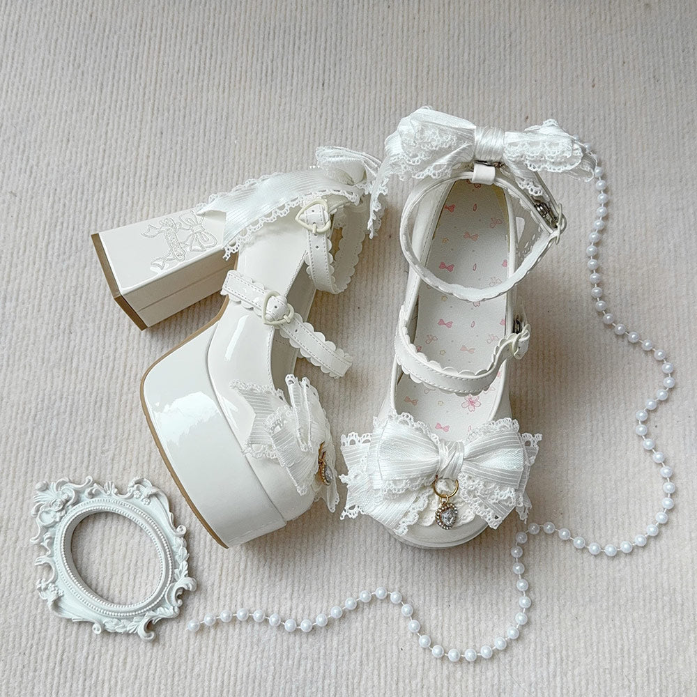 Lolita Bow Heels Shoes SE23887