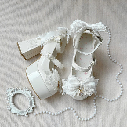 Lolita Bow Heels Shoes SE23887