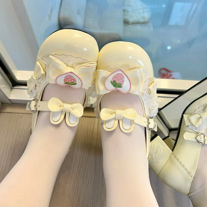 Lolita Bow Strawberry Shoes SE23799