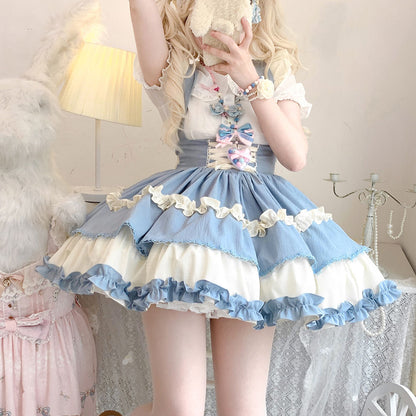 Lolita Bow Suspender Skirt SE23015