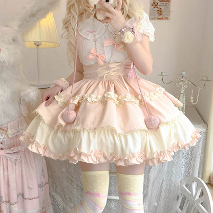 Lolita Bow Suspender Skirt SE23015