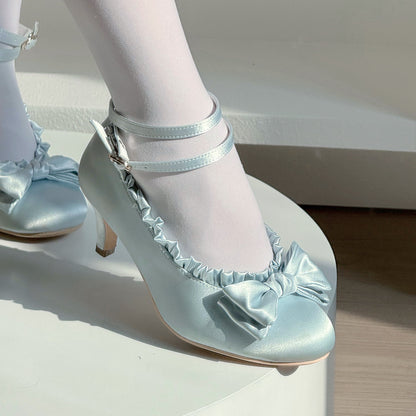 Lolita Elegant Bow Heels Shoes SE23772