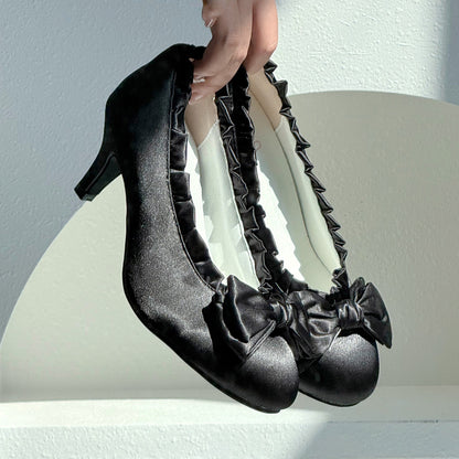 Lolita Elegant Bow Heels Shoes SE23772