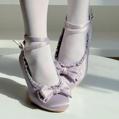 Lolita Elegant Bow Heels Shoes SE23772