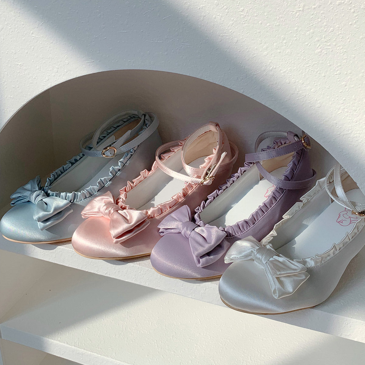 Lolita Elegant Bow Heels Shoes SE23772