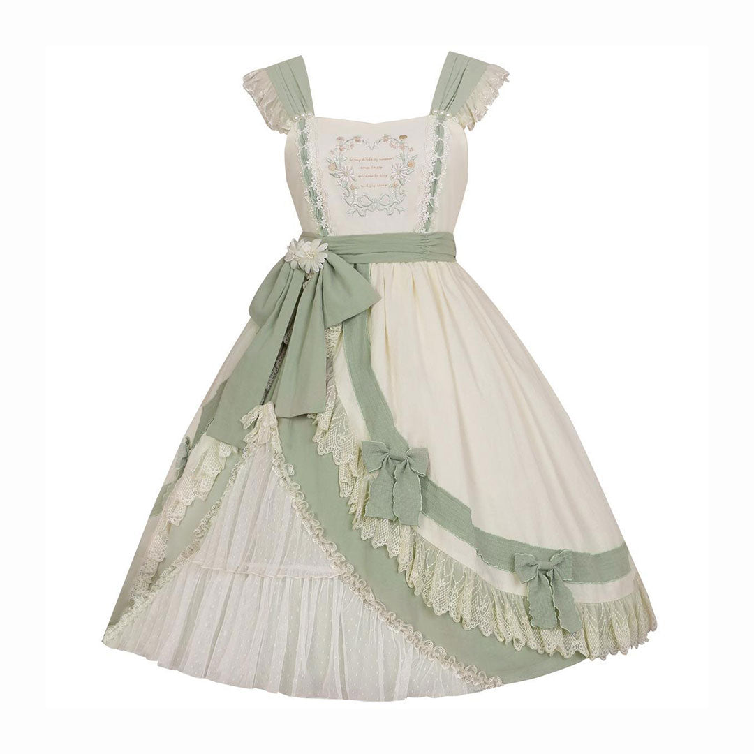 Lolita Lace Bow Flower Dress SE22755