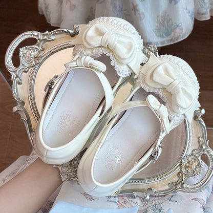 Lolita Lace Bow Heel Shoes SE23643