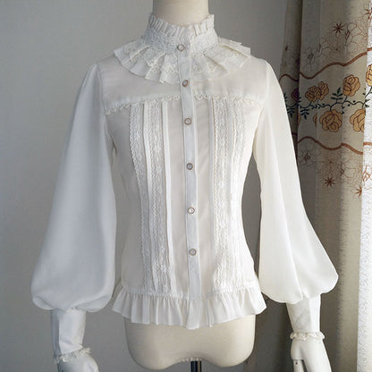 Lolita Lace Floral Chiffon Shirt SE22725